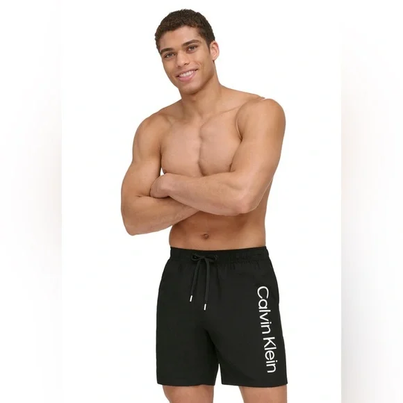 新作水着☆ Core Logo Print 7 Volley Swim Trunks Calvin Klein | Swim | Calvin Klein Mens Core Logoprint 7